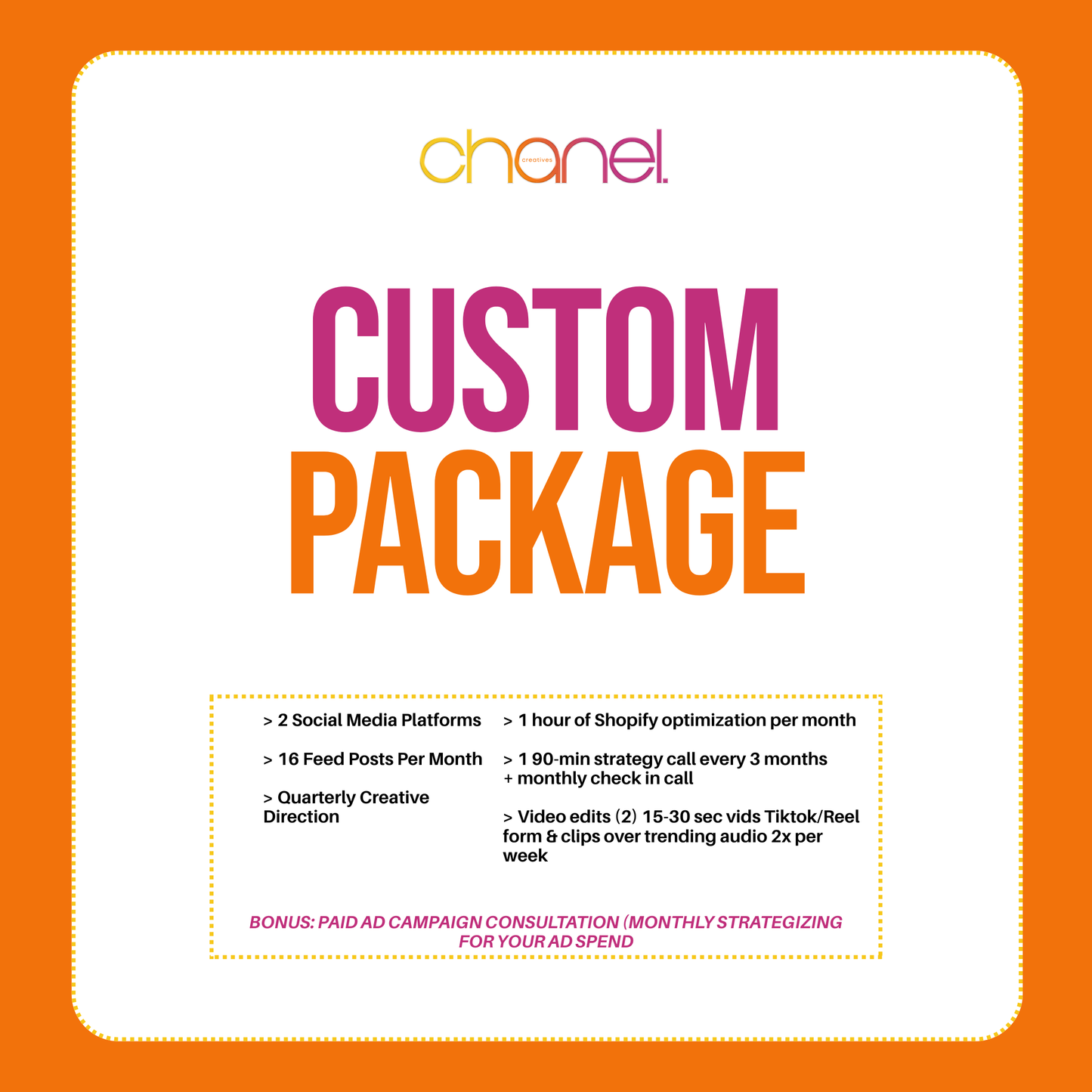 Custom Social Media Package